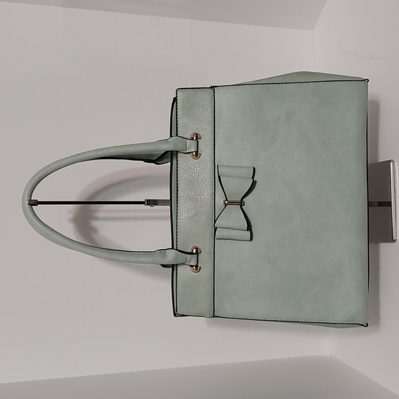 Source Unknown Handbags - Seafoam Green Satchel / Shoulder  Bag W/Bow Large Bag